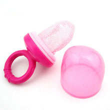 Load image into Gallery viewer, Baby Pacifier Fresh Food Nibbler Feeder soother Newborn Safety Feeding Nipple Mesh Bag Chew Fruits Vegetables Chupeta Soother
