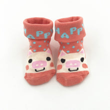 Load image into Gallery viewer, Excellent Quality Baby Girl Foot Socks Funny Happy Socks Newborn Rubber Anti Slip Socks
