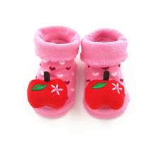 Load image into Gallery viewer, Excellent Quality Baby Girl Foot Socks Funny Happy Socks Newborn Rubber Anti Slip Socks
