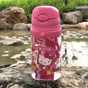 Eco-friendly Kids Drinking Cartoon Water Bottles BPA Free Tritan Straw Children Bottle Children Kettle Portable Sports Bottle