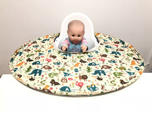 6 colors Restaurant and Home Baby Feeding Saucer High Chair Cover, Highchair Cover Germ Prevents Food and Toys Falling to Floor