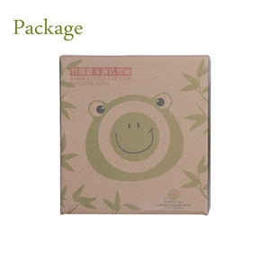 Qshare Bamboo Baby Feeding Food Plate Fiber Bowl Cute Cartoon Children Dishes Tableware Infant Portable kids Plate Dinnerware