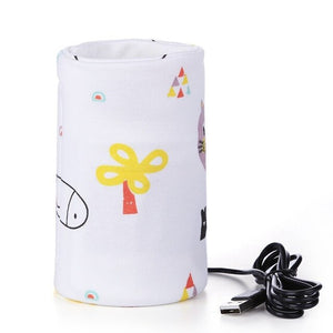 USB Charging Baby Bottle Heated Cover Newborn Baby Bottle Feeding Insulated Bag Portable Infant Milk Feeding Warmer Nursing Care