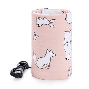 USB Charging Baby Bottle Heated Cover Newborn Baby Bottle Feeding Insulated Bag Portable Infant Milk Feeding Warmer Nursing Care