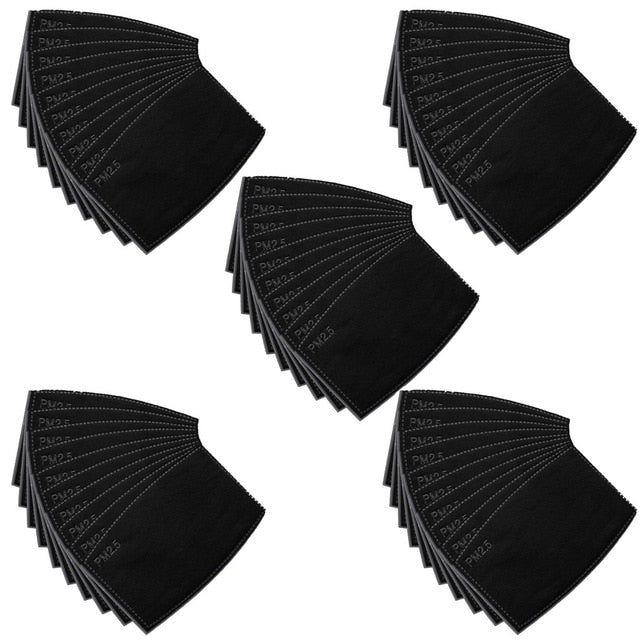1/2/5/10/40/50PCS Facemask Filter Pads Gasket Pm 2.5 Activated Carbon Breathing Filters Scarf Dustproof Face Mascarillas Masque