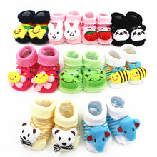 Load image into Gallery viewer, Excellent Quality Baby Girl Foot Socks Funny Happy Socks Newborn Rubber Anti Slip Socks
