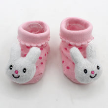 Load image into Gallery viewer, Excellent Quality Baby Girl Foot Socks Funny Happy Socks Newborn Rubber Anti Slip Socks
