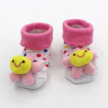 Load image into Gallery viewer, Excellent Quality Baby Girl Foot Socks Funny Happy Socks Newborn Rubber Anti Slip Socks
