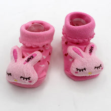 Load image into Gallery viewer, Excellent Quality Baby Girl Foot Socks Funny Happy Socks Newborn Rubber Anti Slip Socks

