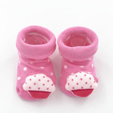 Load image into Gallery viewer, Excellent Quality Baby Girl Foot Socks Funny Happy Socks Newborn Rubber Anti Slip Socks
